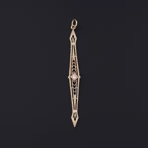 Antique Diamond Conversion Pendant of 14k Gold