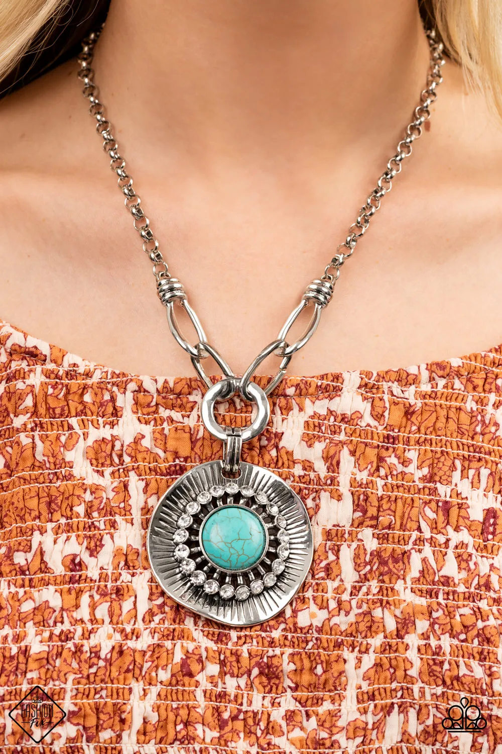 Badlands Treasure Hunt - Blue (Turquoise) Necklace (SSF-0722)