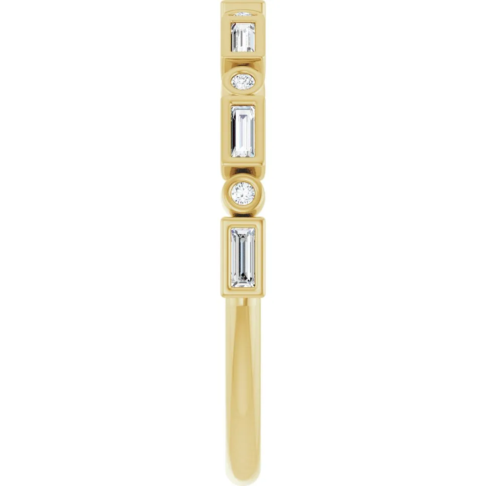 Baguette Diamond Wedding Band