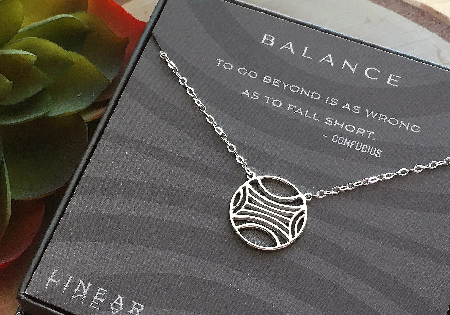 balance 18mm necklace • confucius