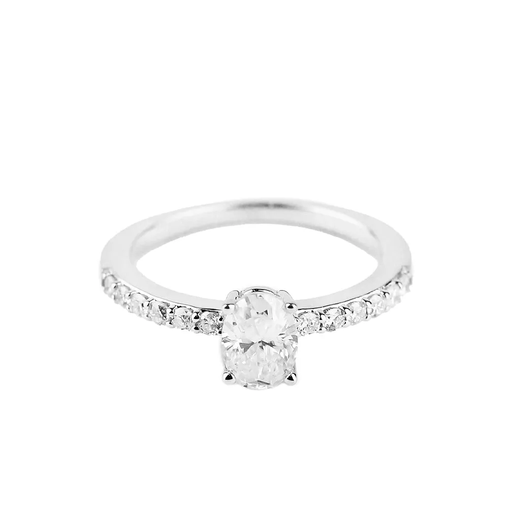 BALLERINA ENGAGEMENT RING | 14K GOLD, MOISSANITE & DIAMONDS