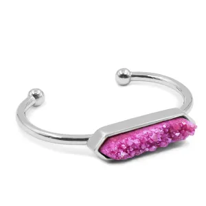 Bangle Collection - Silver Magenta Quartz Bracelet (Limited Edition) (Ambassador)
