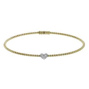 Bangle in 18k Gold with Diamonds