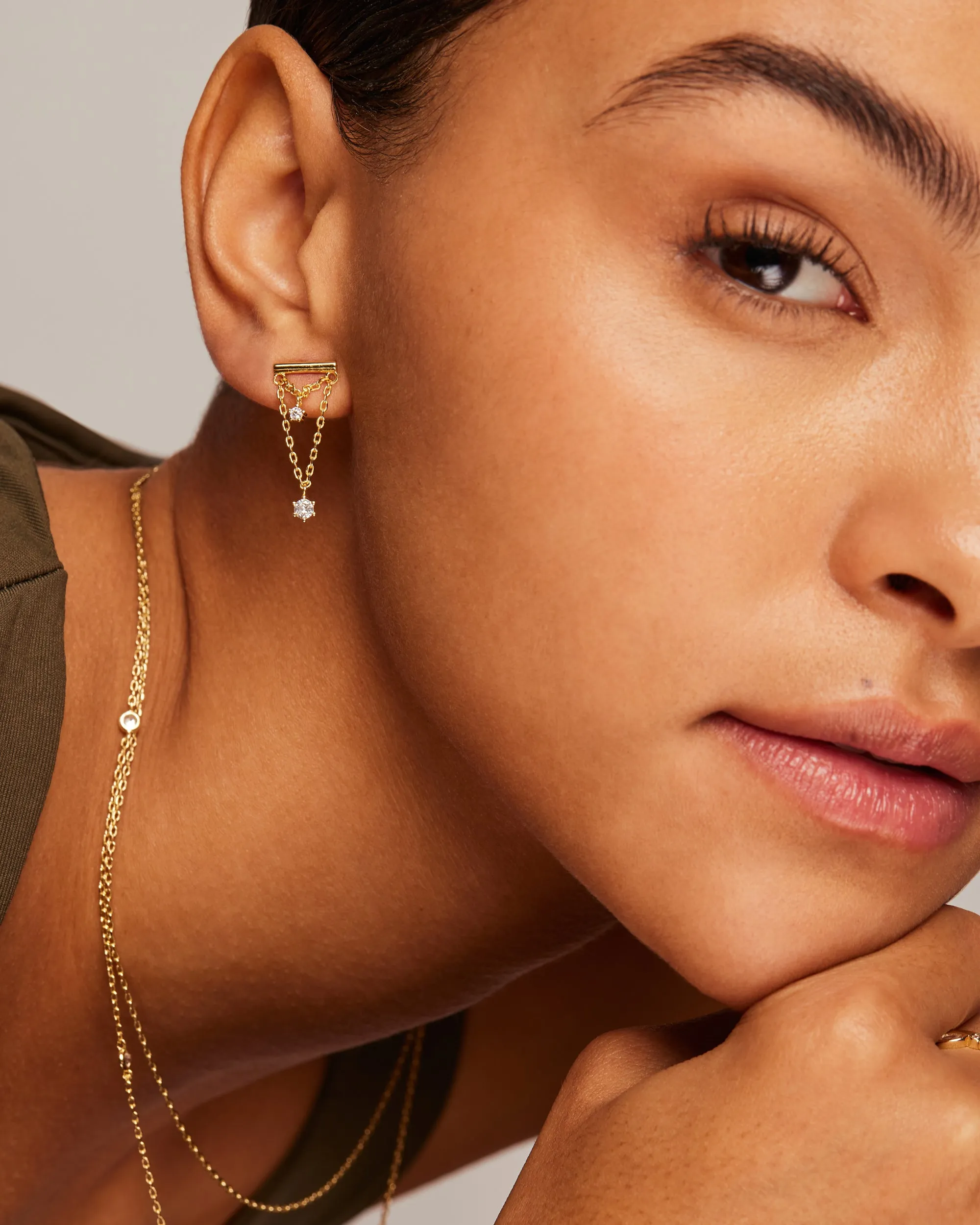 Bar Chained Earring