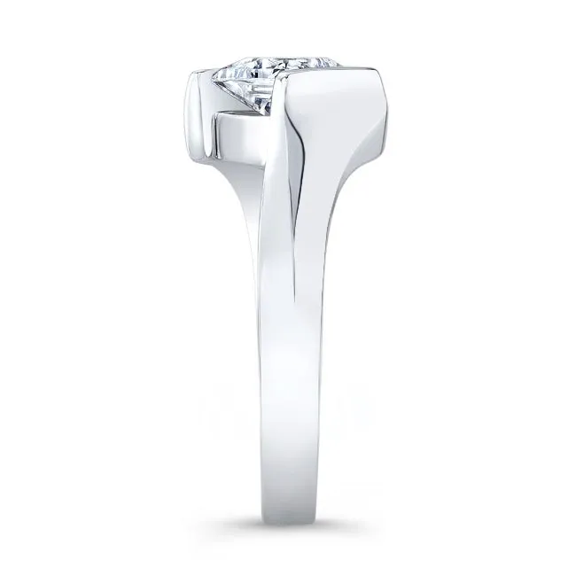 Barkev's Bypass Channel Set Solitaire Princess Cut Diamond Engagement Ring