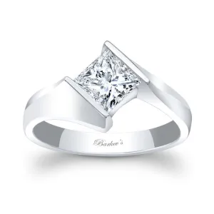 Barkev's Bypass Channel Set Solitaire Princess Cut Diamond Engagement Ring