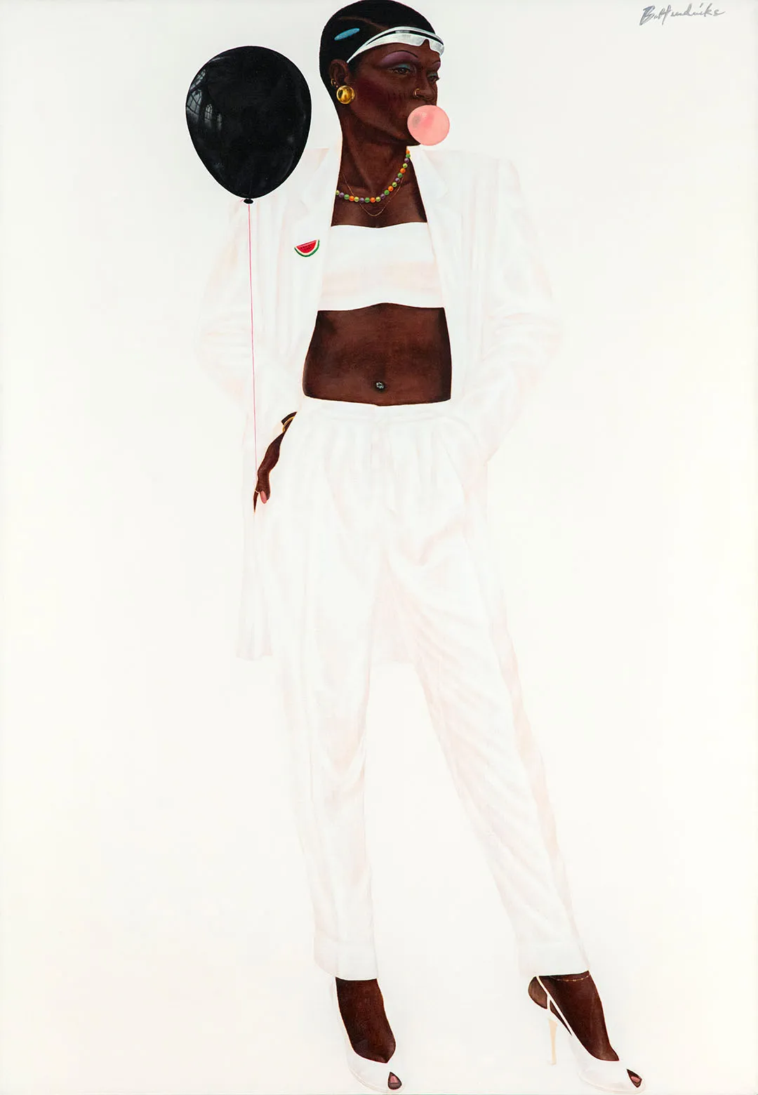Barkley L. Hendricks Victory at 23 Enamel Pendant