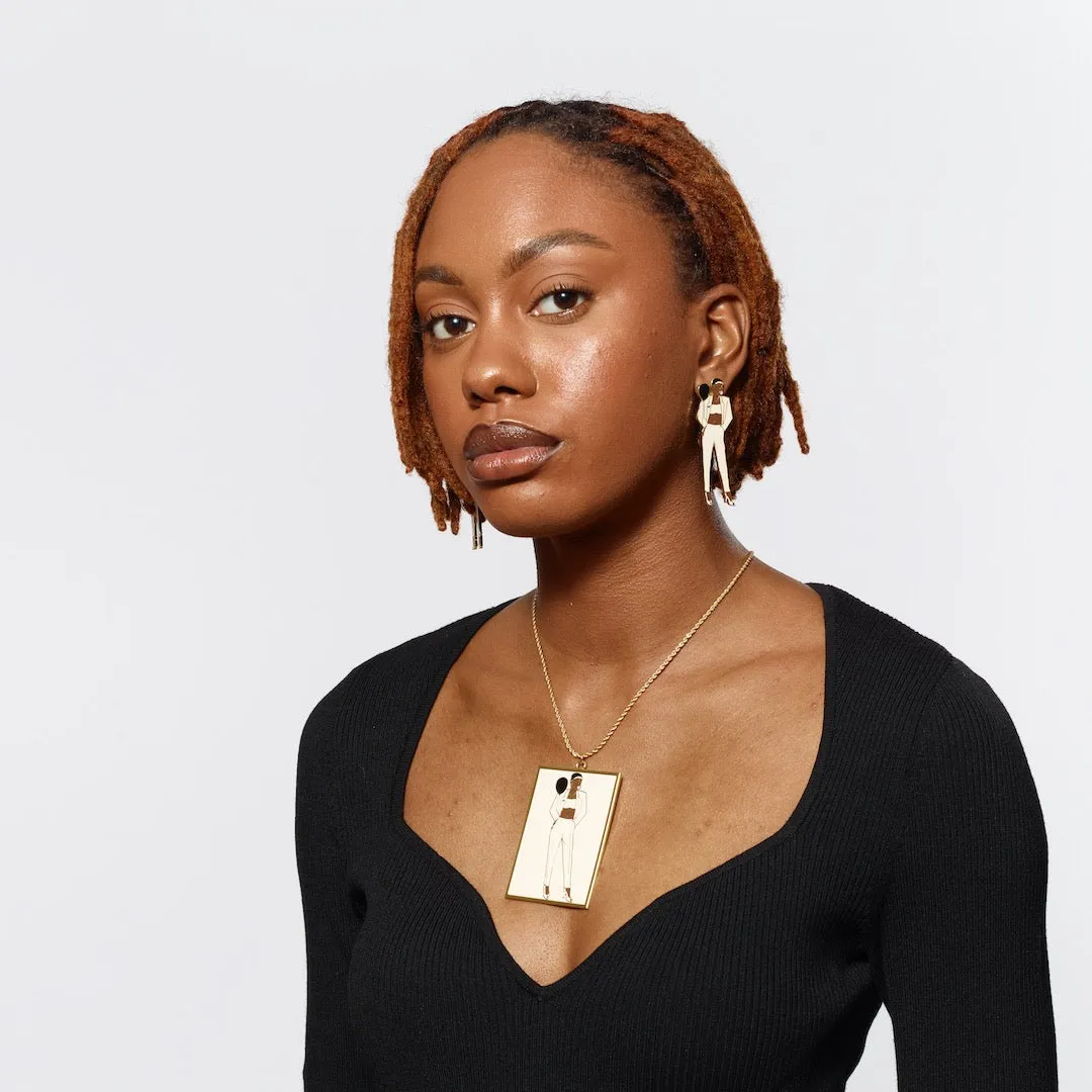 Barkley L. Hendricks Victory at 23 Enamel Pendant