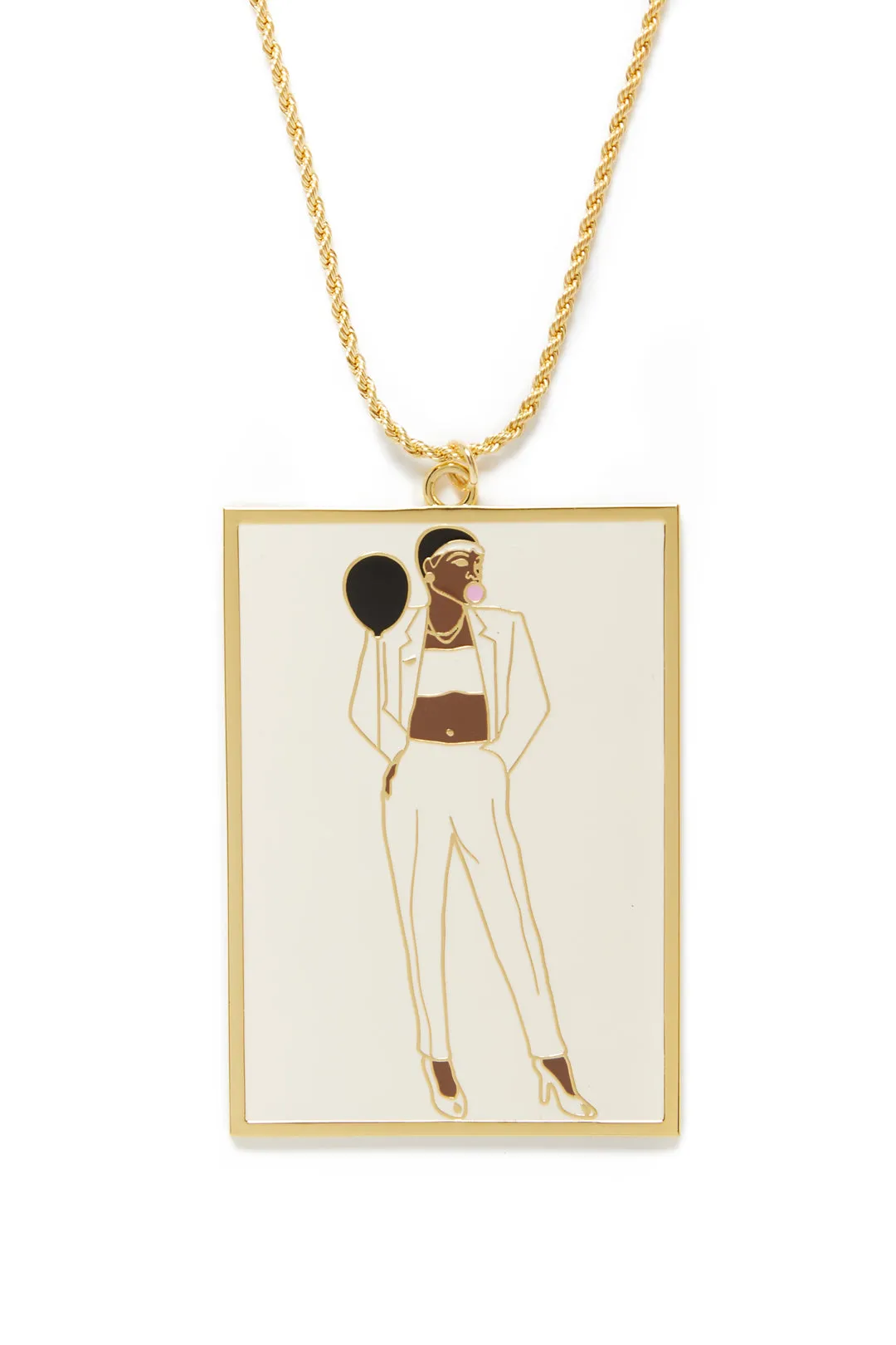 Barkley L. Hendricks Victory at 23 Enamel Pendant