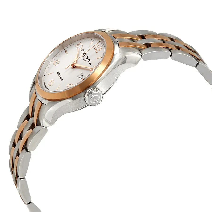 Baume et Mercier Clifton Two Tone Automatic Silver Dial Ladies Watch A10152