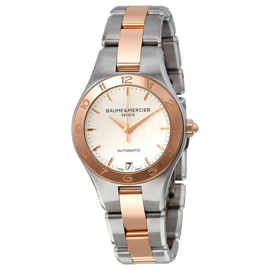 Baume et Mercier Linea Automatic White Dial Ladies Watch 10073
