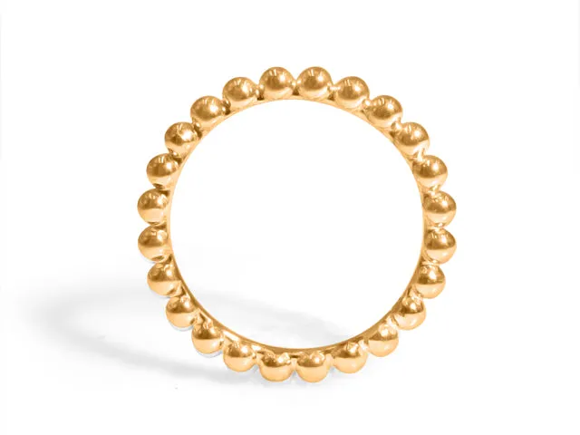 Beaded Rose Gold Ring