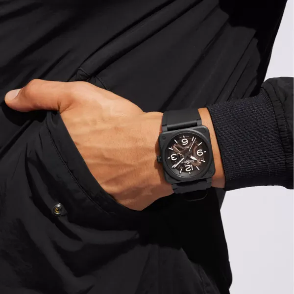 Bell & Ross BR-03 Skeleton Black Ceramic - BR03A-BL-SKCE/SRB