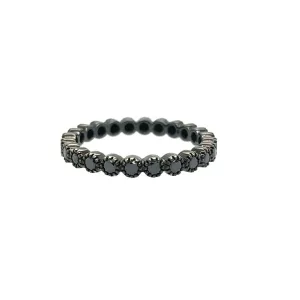 Bezel Black Diamond Band