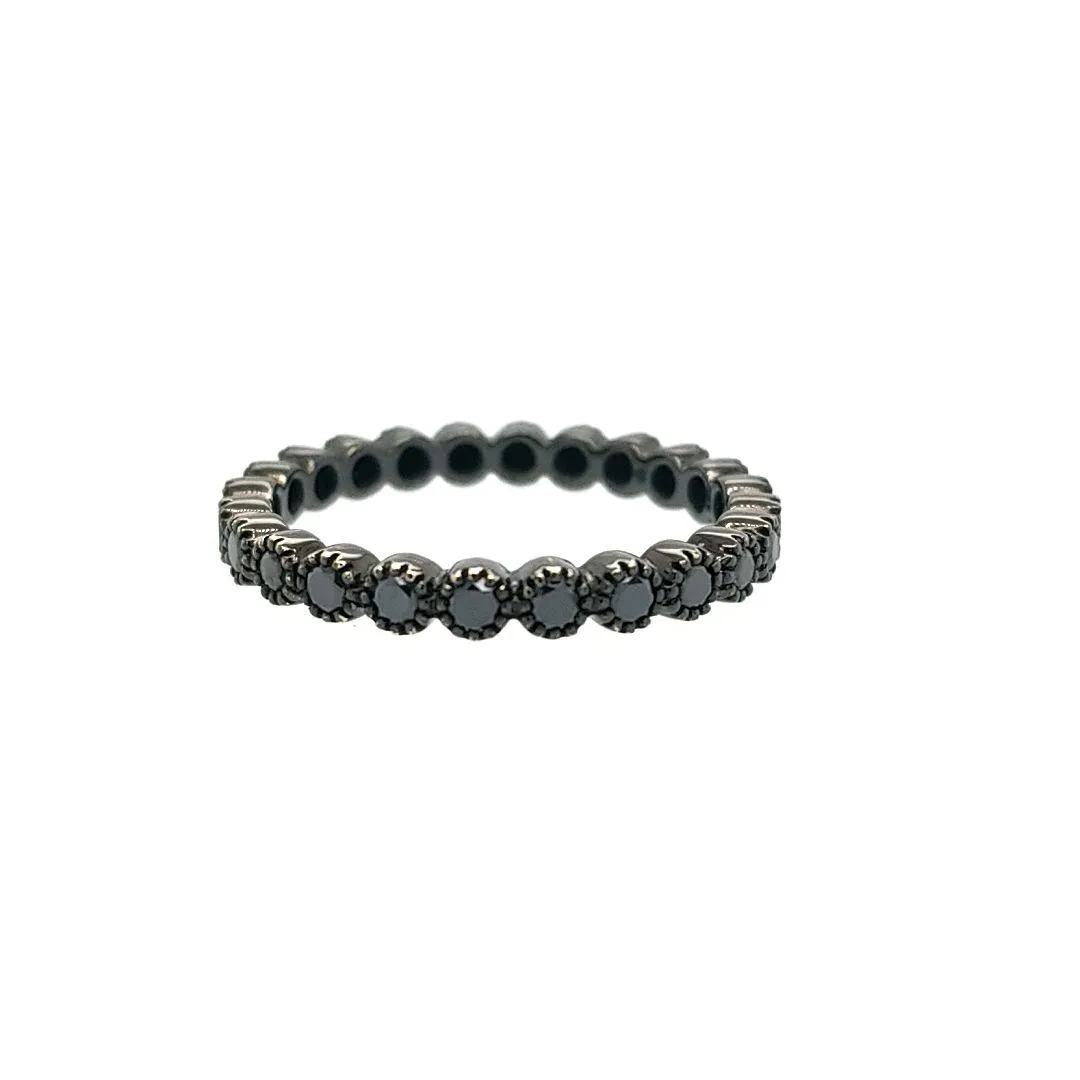 Bezel Black Diamond Band