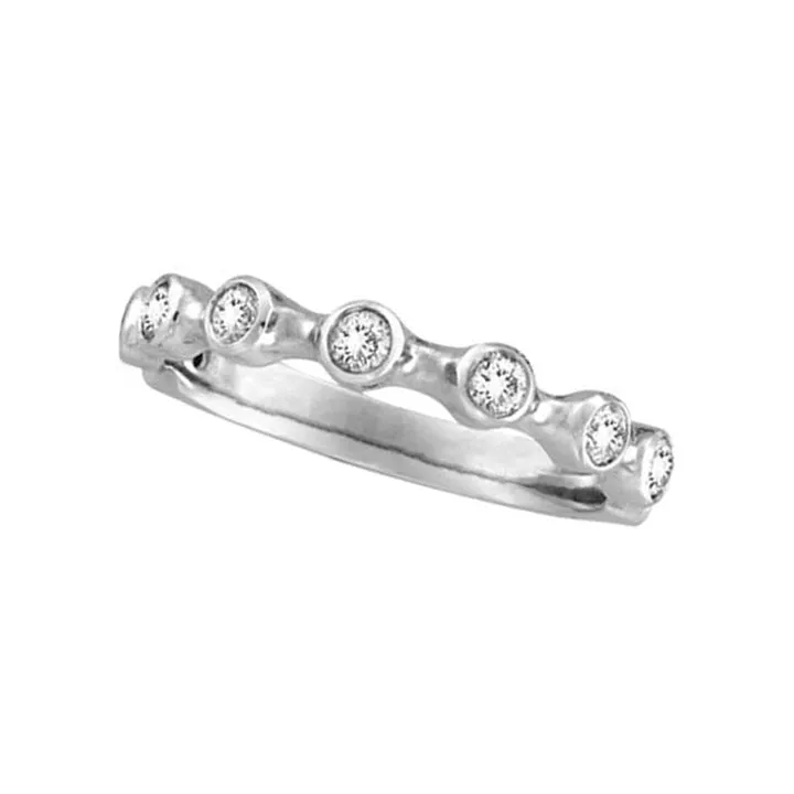 BEZEL DIAMOND BAND RING 14K GOLD (0.41 CTW)