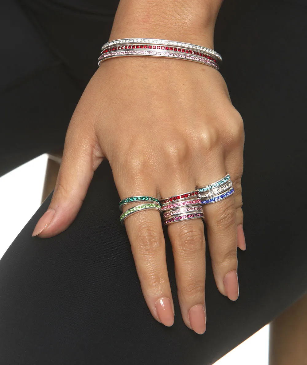 Birthstone Stackable Rings (White)