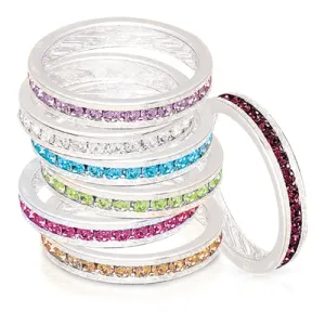 Birthstone Stackable Rings (White)