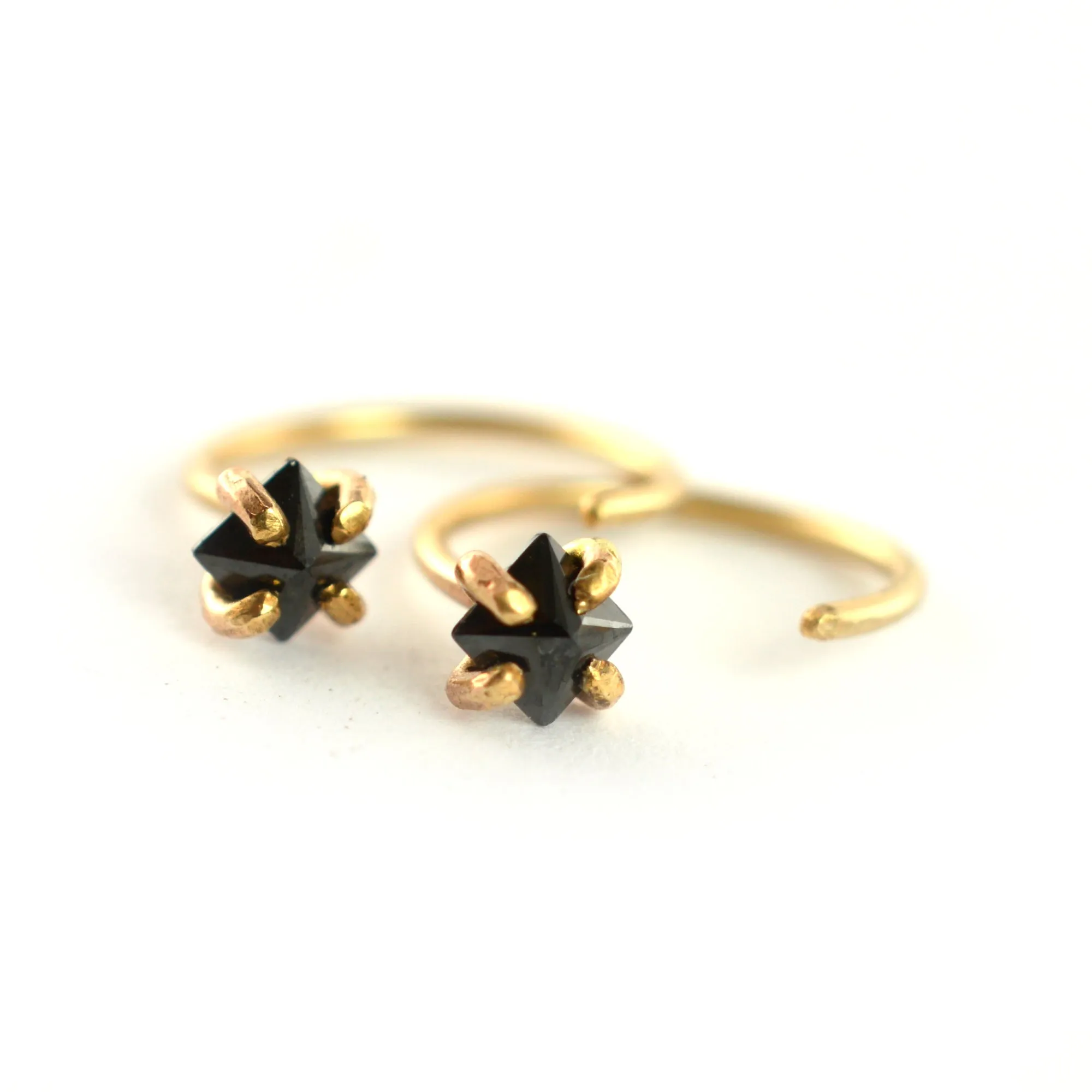 Black CZ Ear Huggers