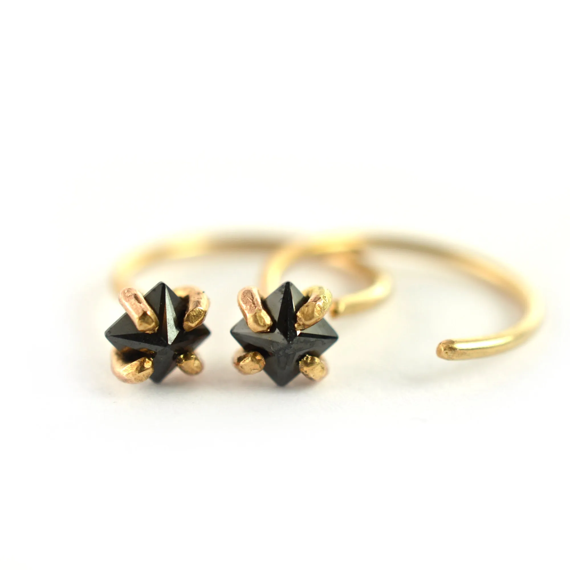 Black CZ Ear Huggers