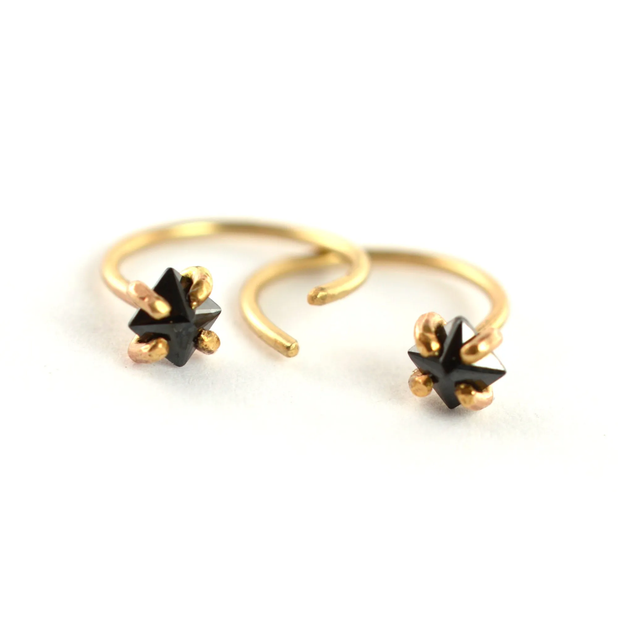 Black CZ Ear Huggers