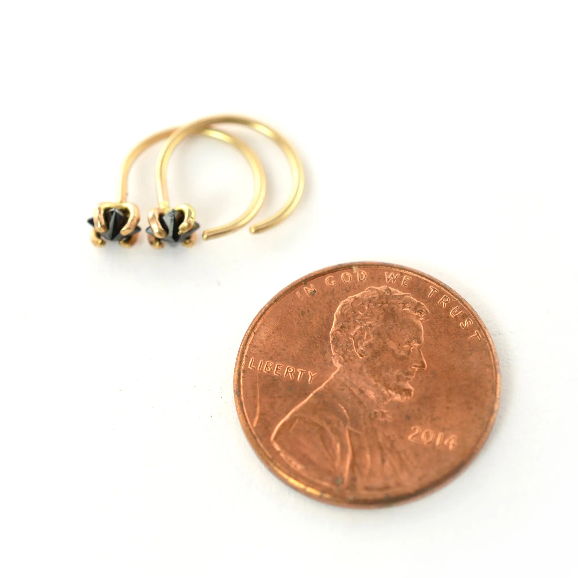 Black CZ Ear Huggers