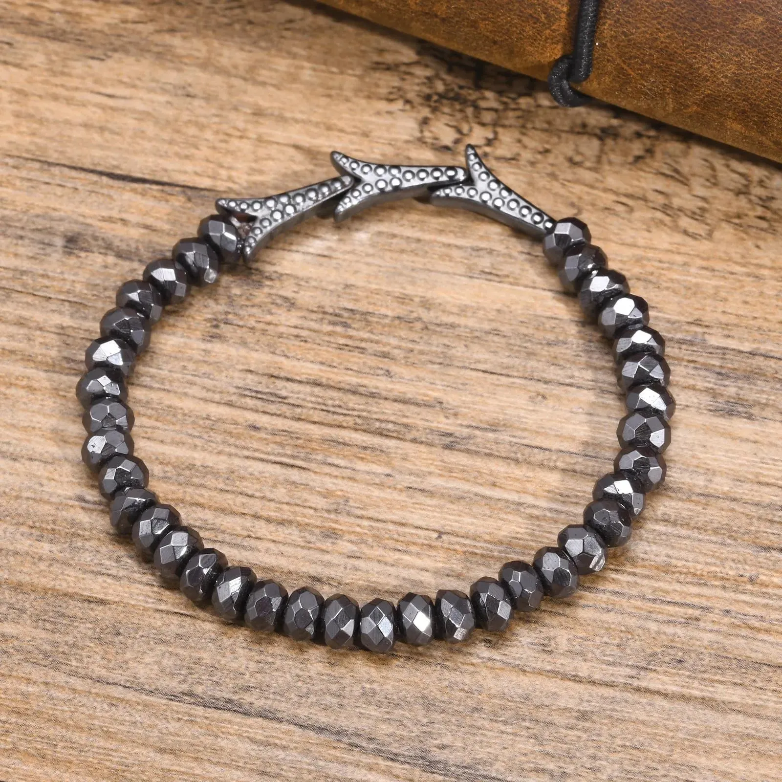 Black Hematite Bracelets for Men Boys