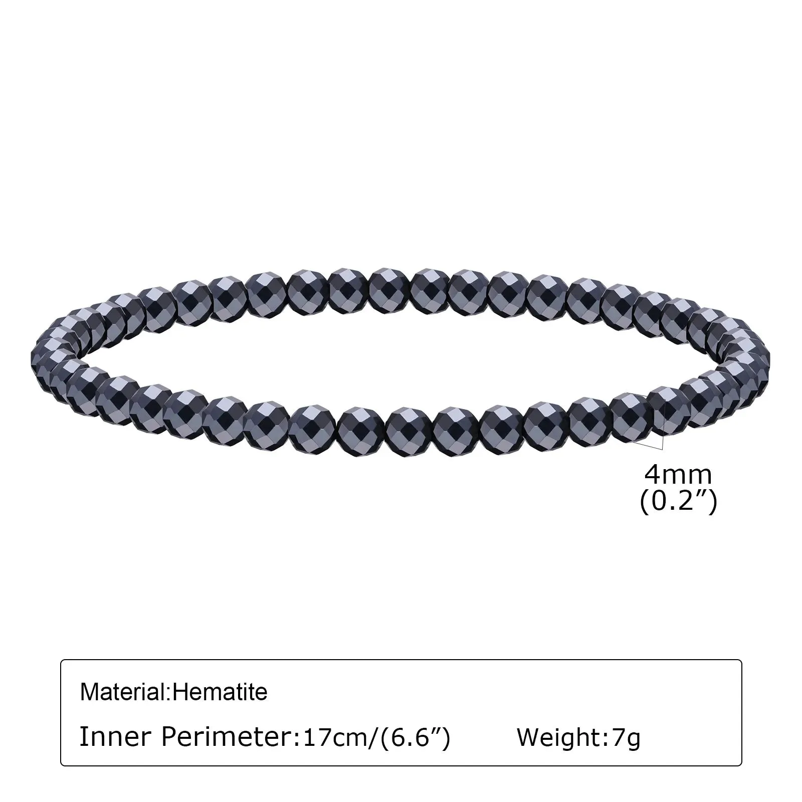 Black Hematite Bracelets for Men Boys