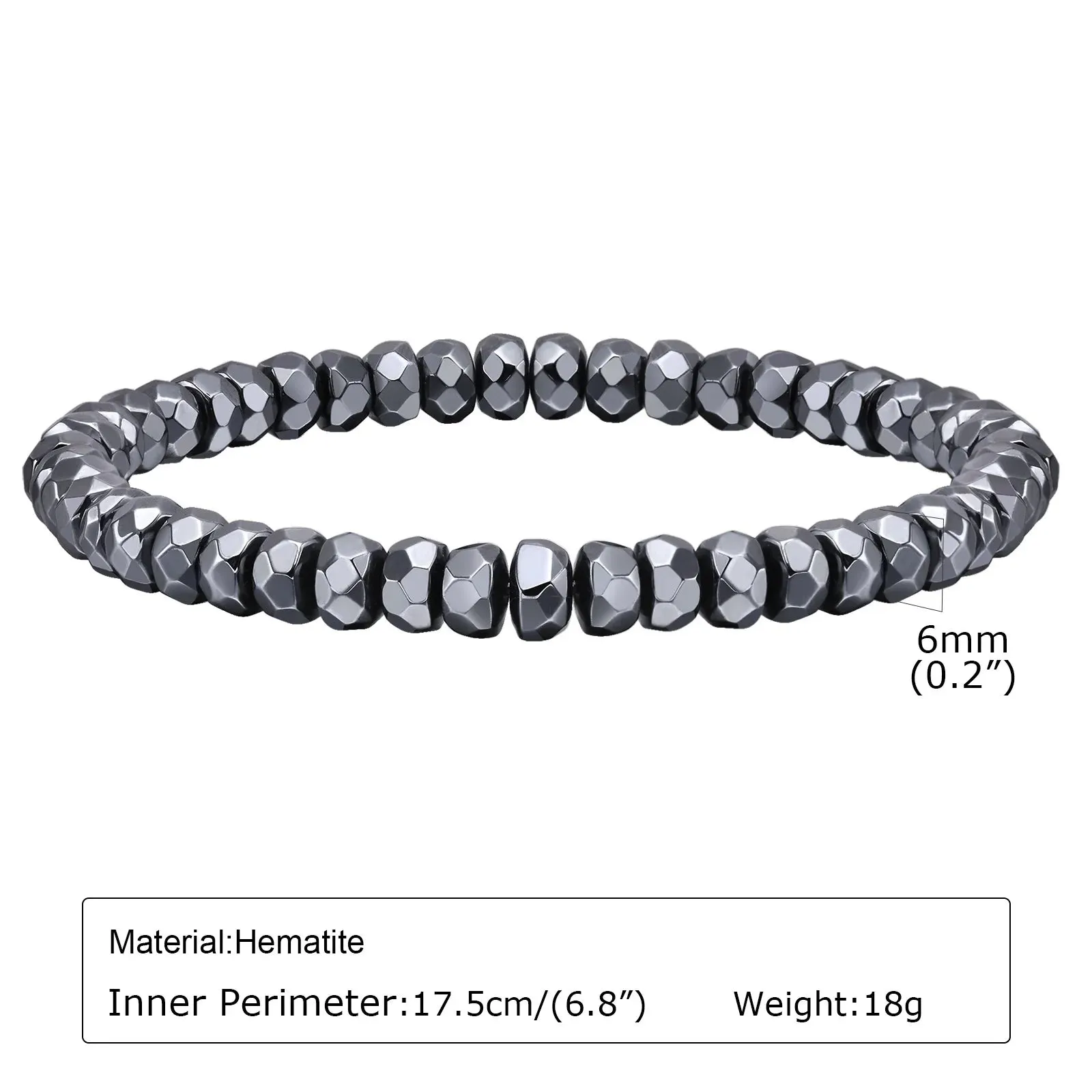 Black Hematite Bracelets for Men Boys