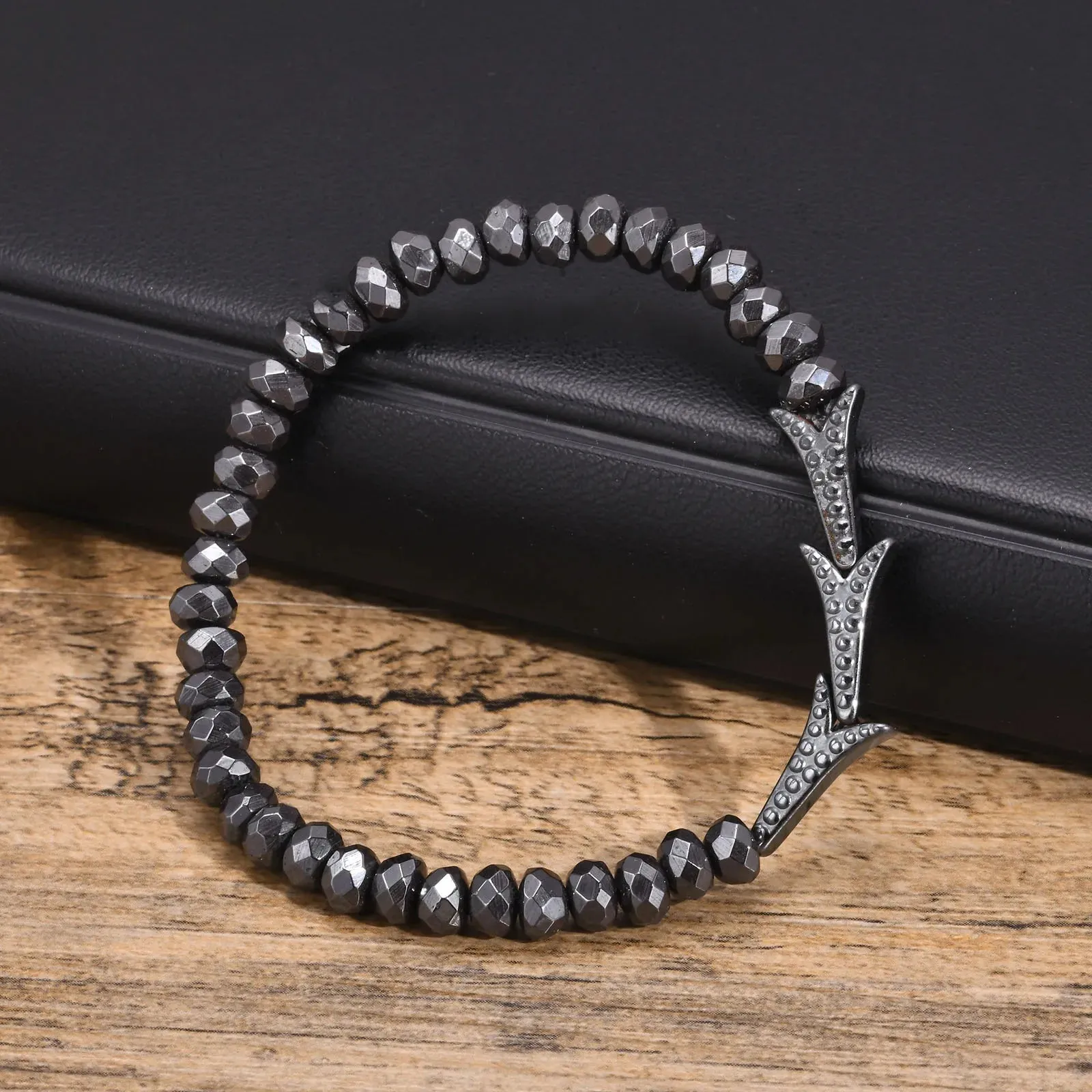 Black Hematite Bracelets for Men Boys