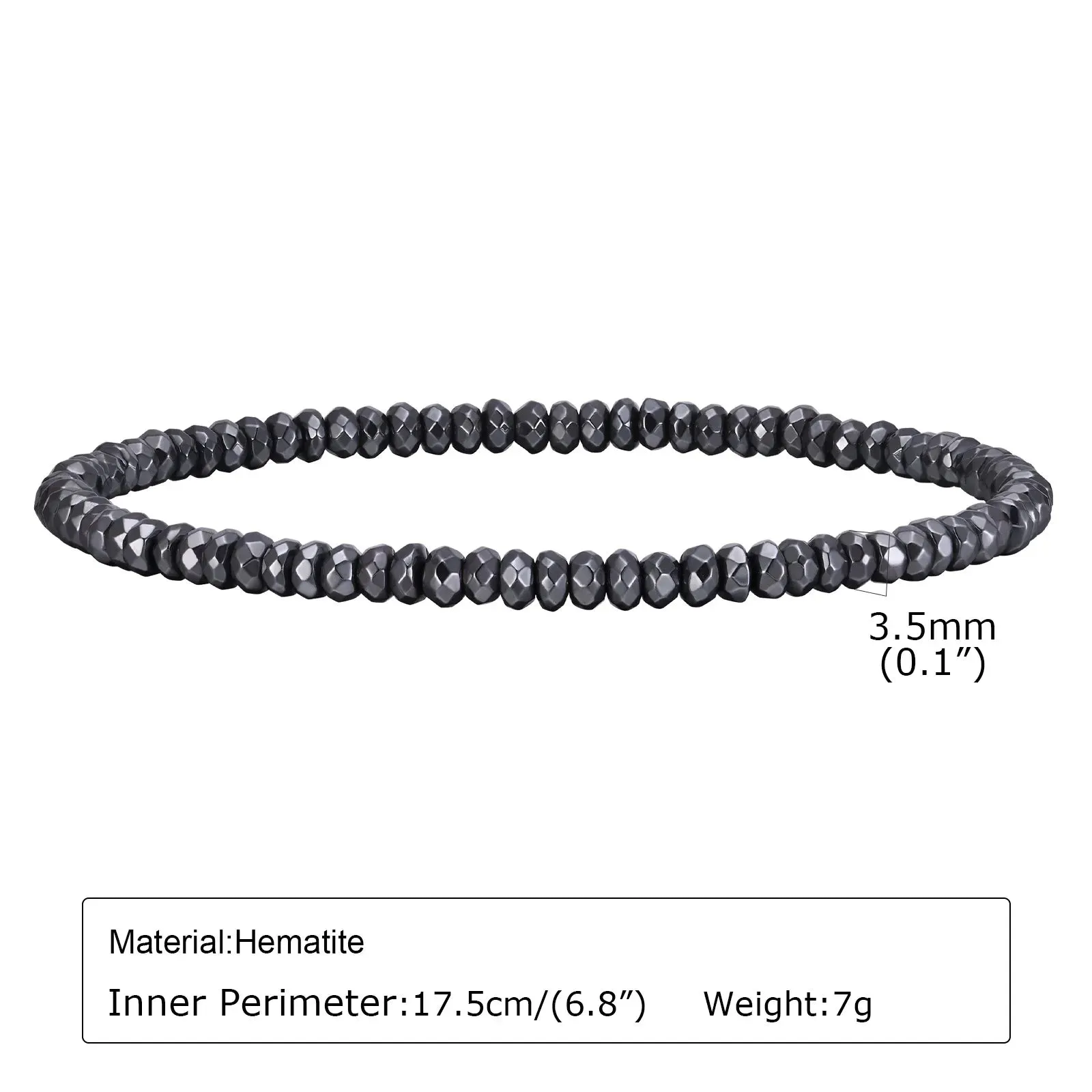 Black Hematite Bracelets for Men Boys