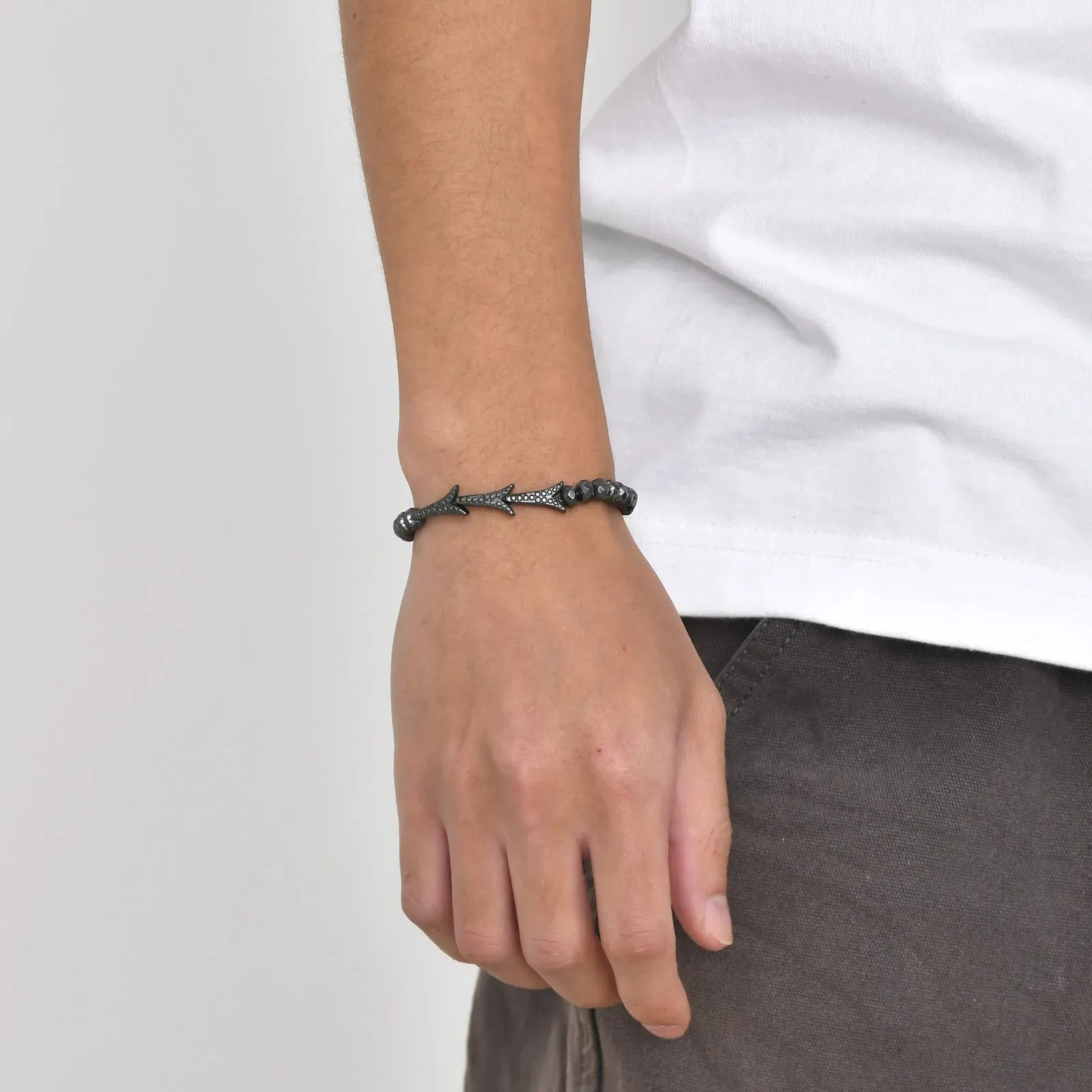 Black Hematite Bracelets for Men Boys