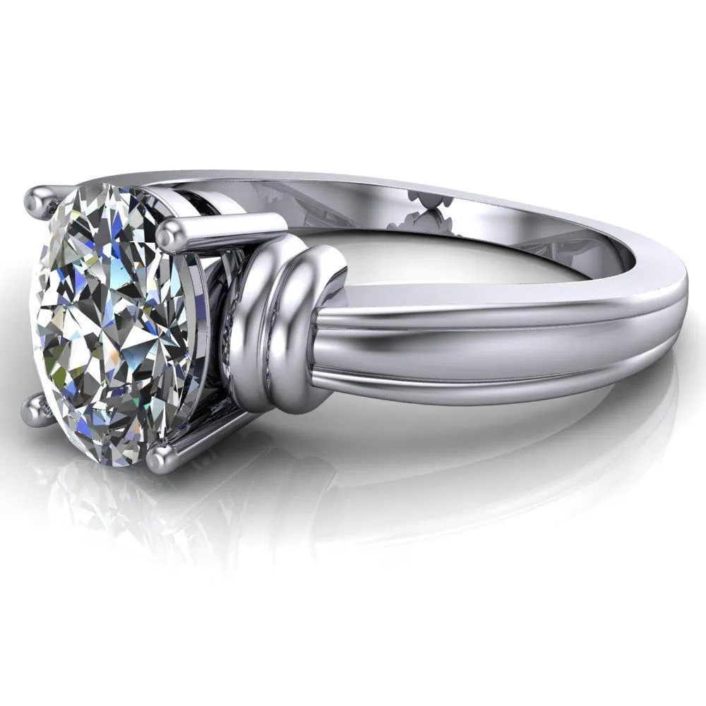 Blake Oval Center Stone 4 Prong Ring