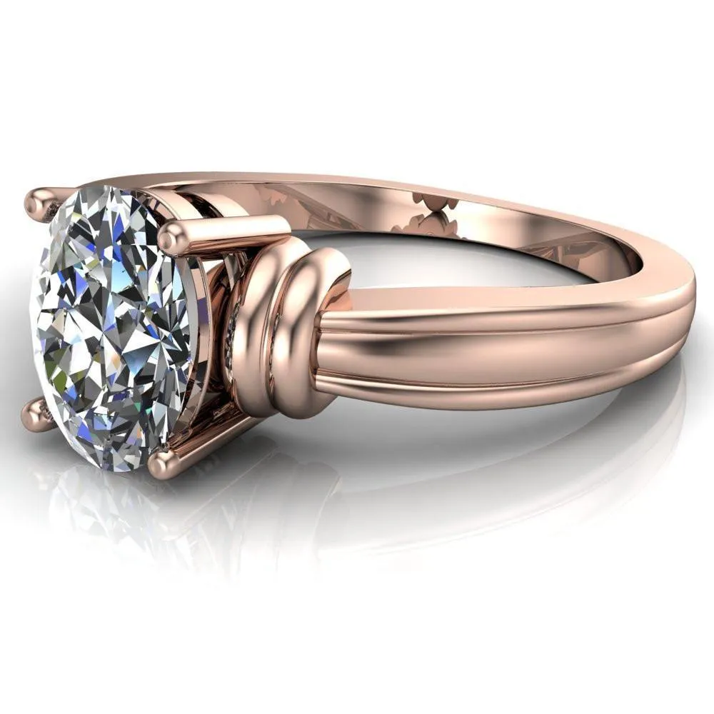 Blake Oval Center Stone 4 Prong Ring