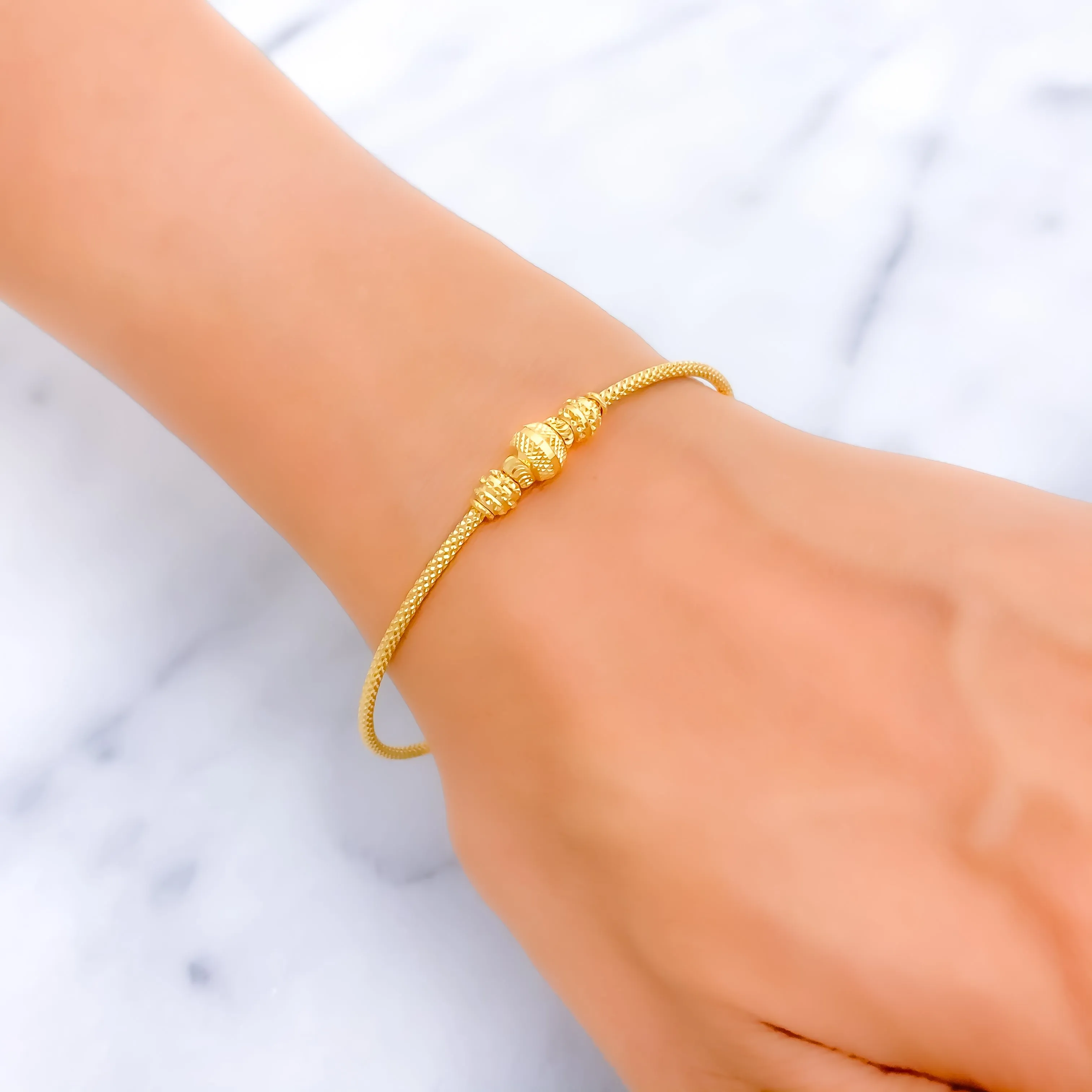 Blooming Classy 22k Gold Bangle Bracelet