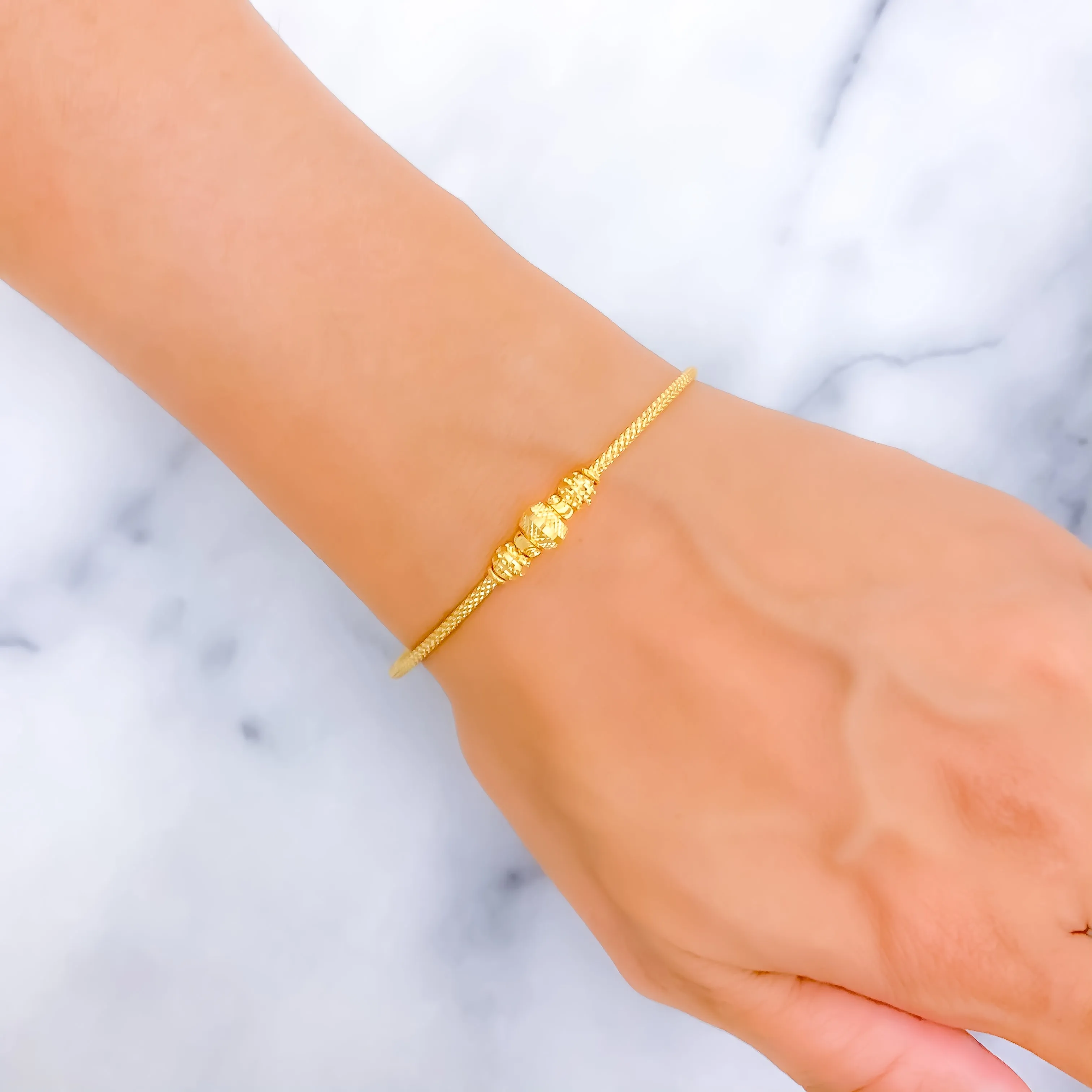Blooming Classy 22k Gold Bangle Bracelet