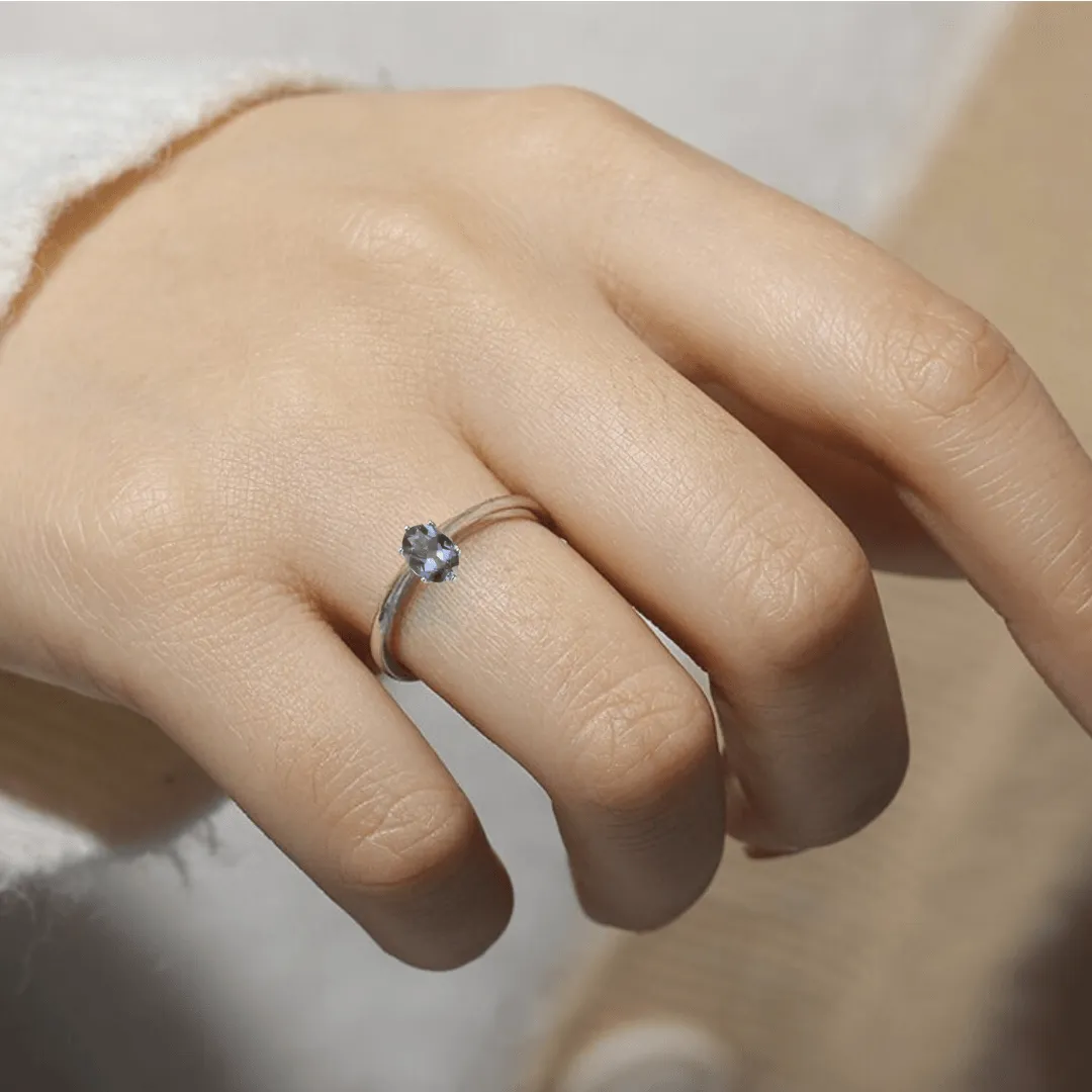 Blue Sapphire Solitaire Ring