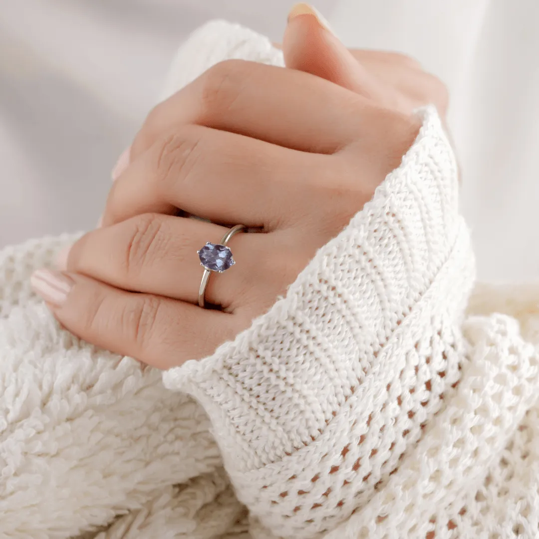 Blue Sapphire Solitaire Ring