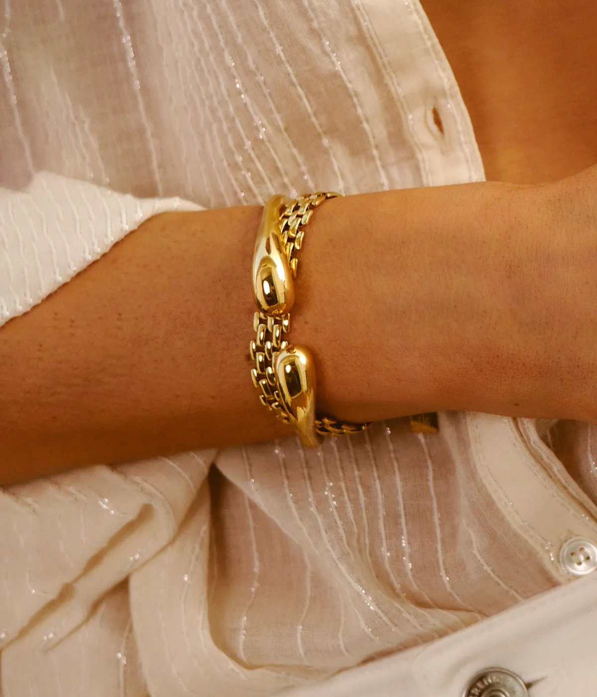Bracelet Jonc Aurèle (Acier doré)
