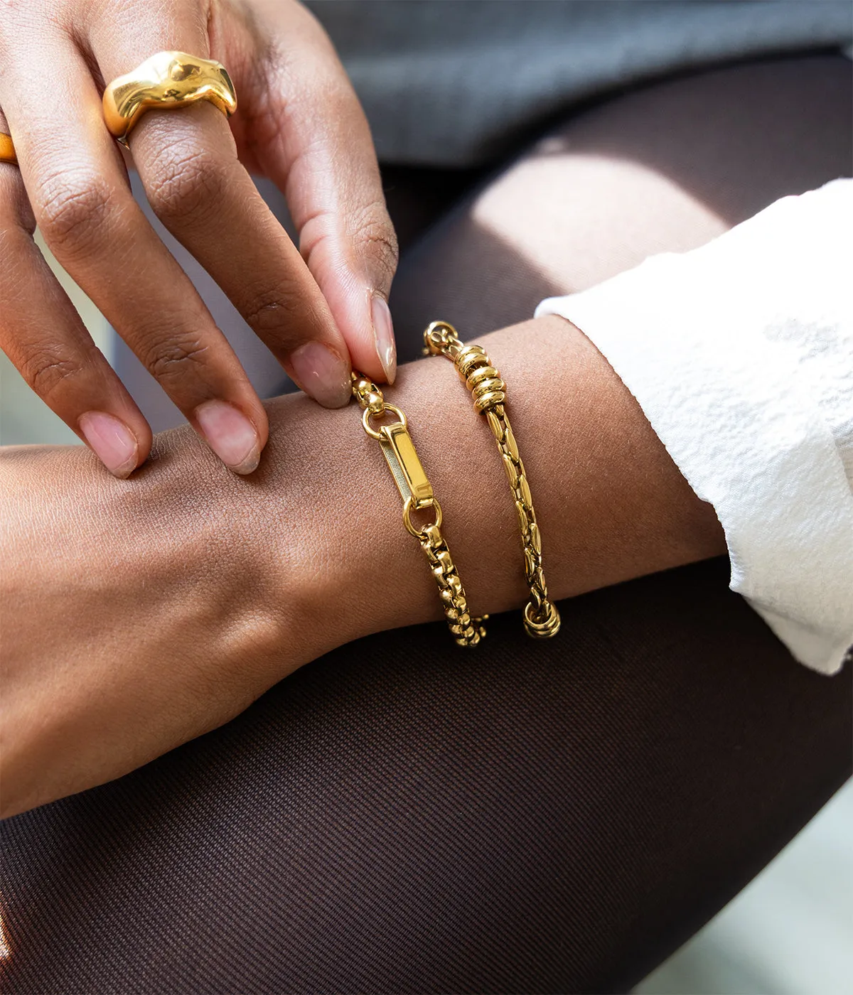 Bracelet Nobu (Acier doré)