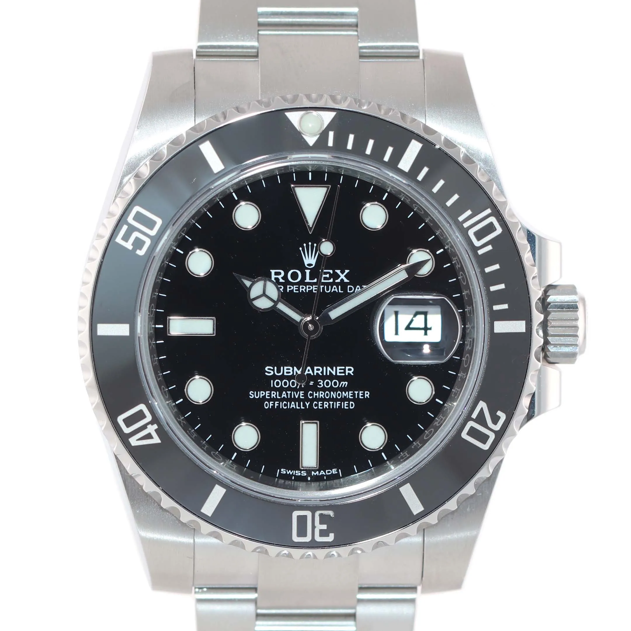 BRAND NEW 2019 PAPERS Rolex Submariner Date 116610 Steel Black Ceramic Watch