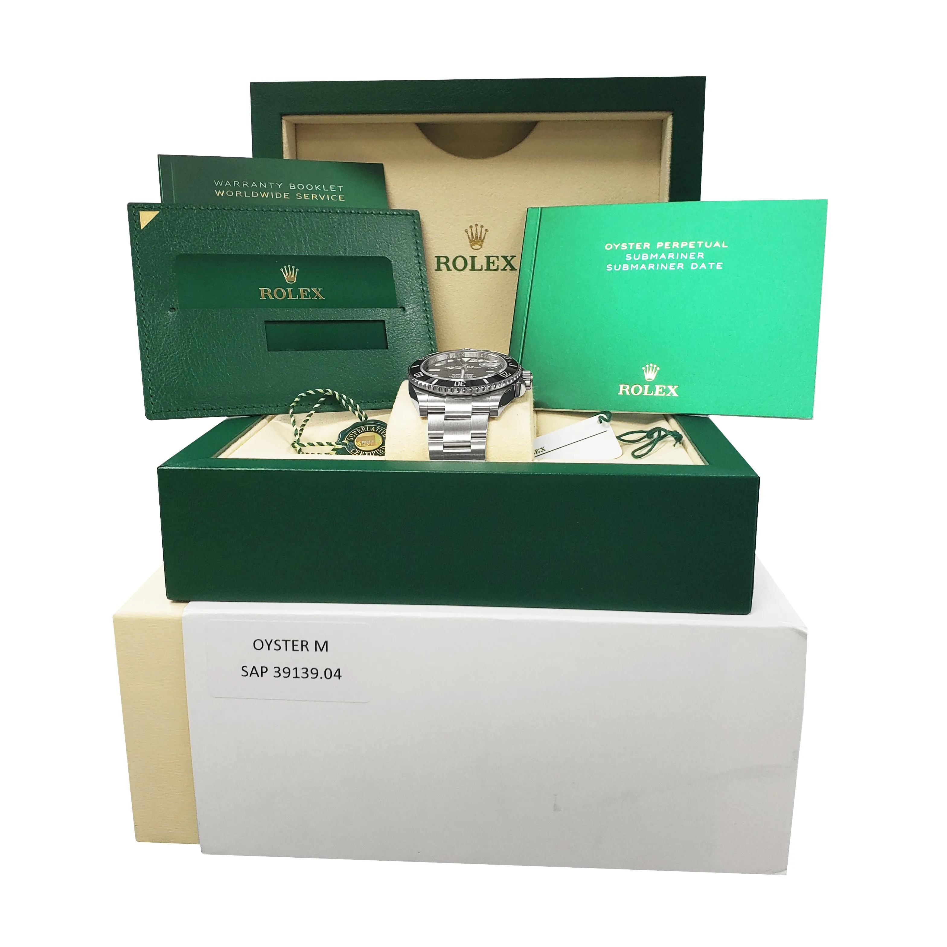 BRAND NEW 2021 CARD Rolex Submariner 41 Date Steel Black Ceramic Watch 126610 LN