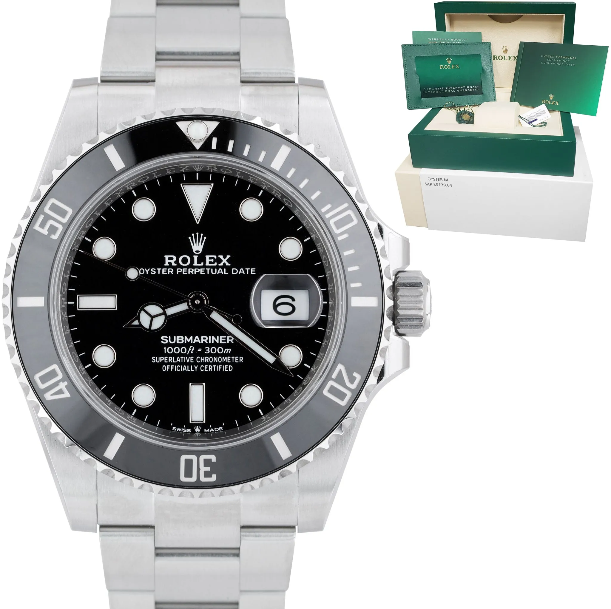 BRAND NEW APRIL 2021 Rolex Submariner 41 Date Black Ceramic Watch 126610 LN B P