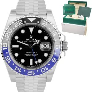 BRAND NEW OCT. 2021 Rolex GMT-Master II Batman Blue Blk Ceramic 40mm 126710 BLNR