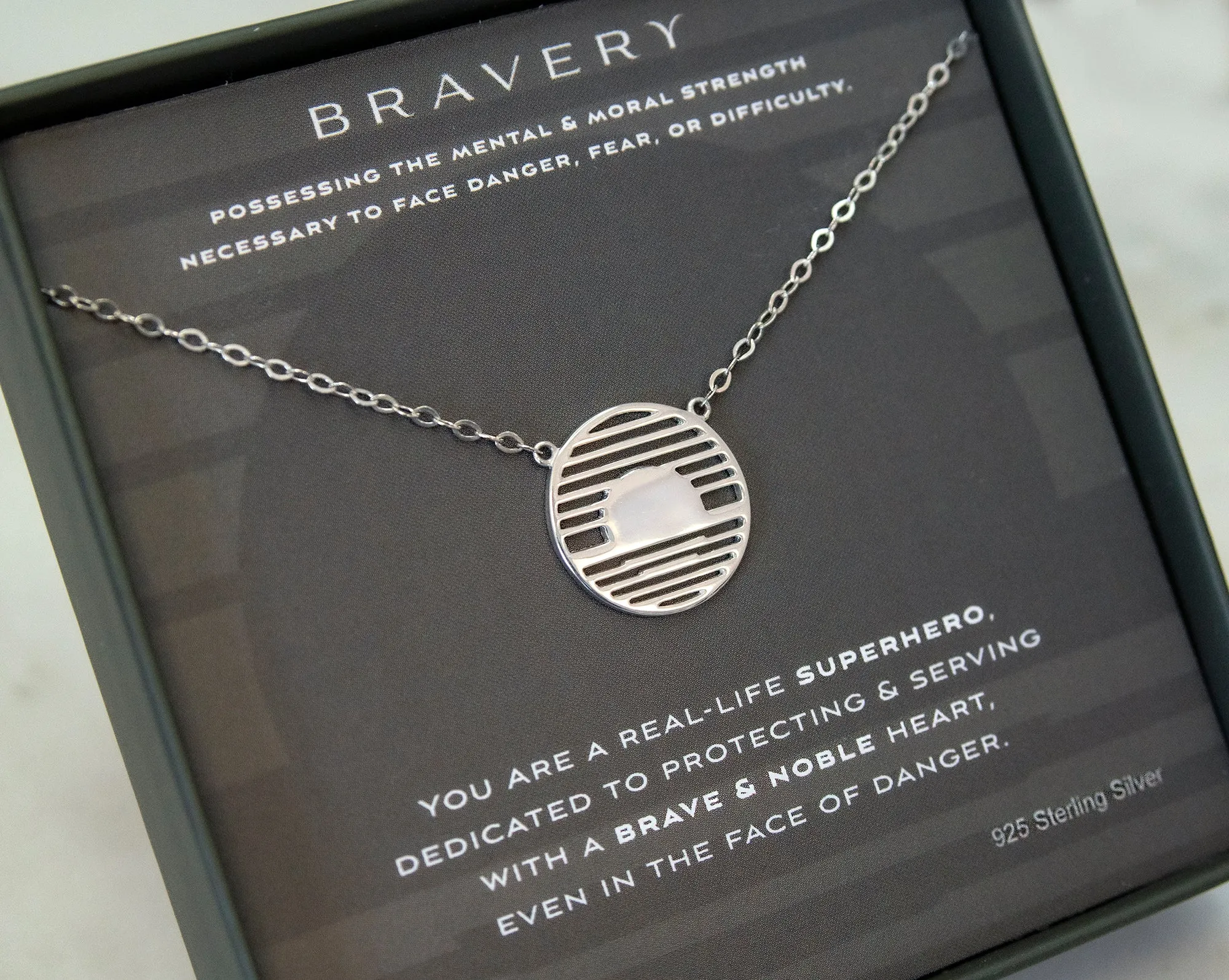bravery 18mm necklace • real-life superhero
