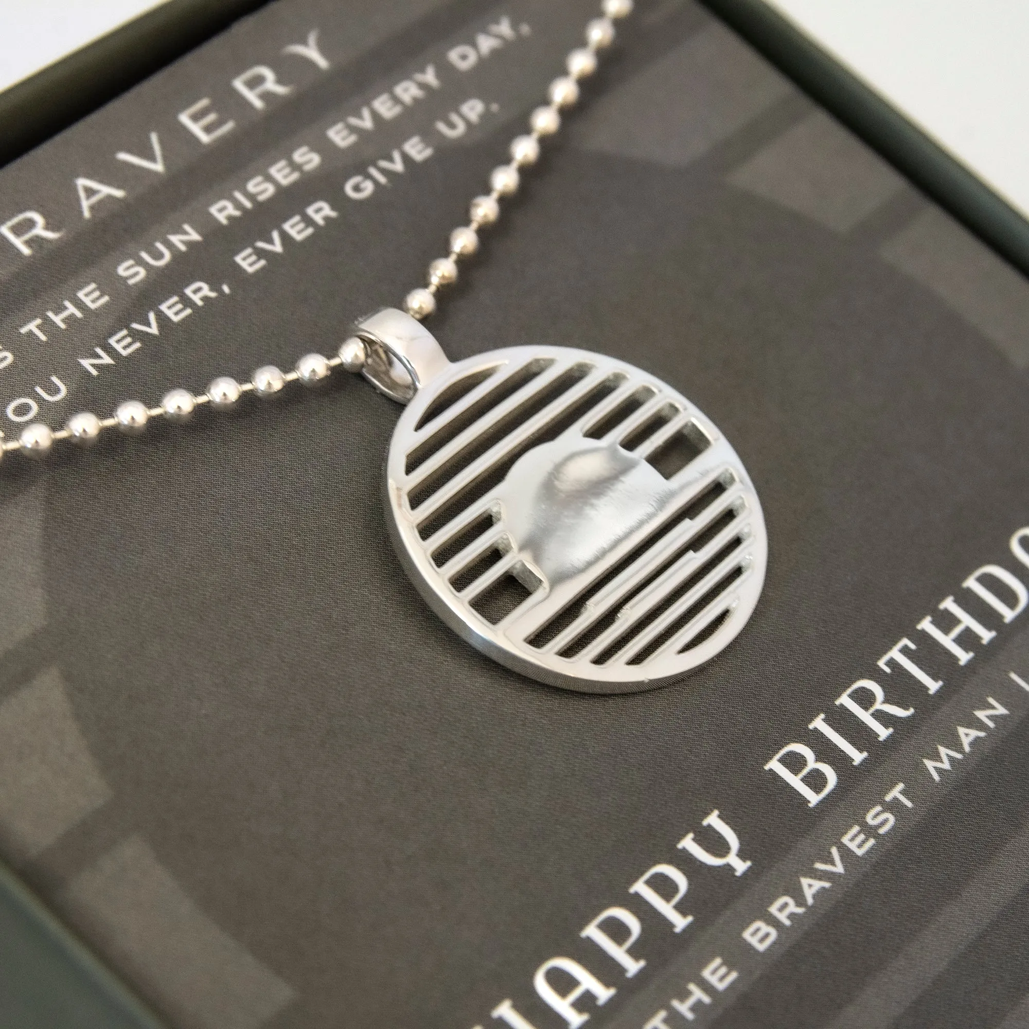bravery 25mm necklace • happy birthday