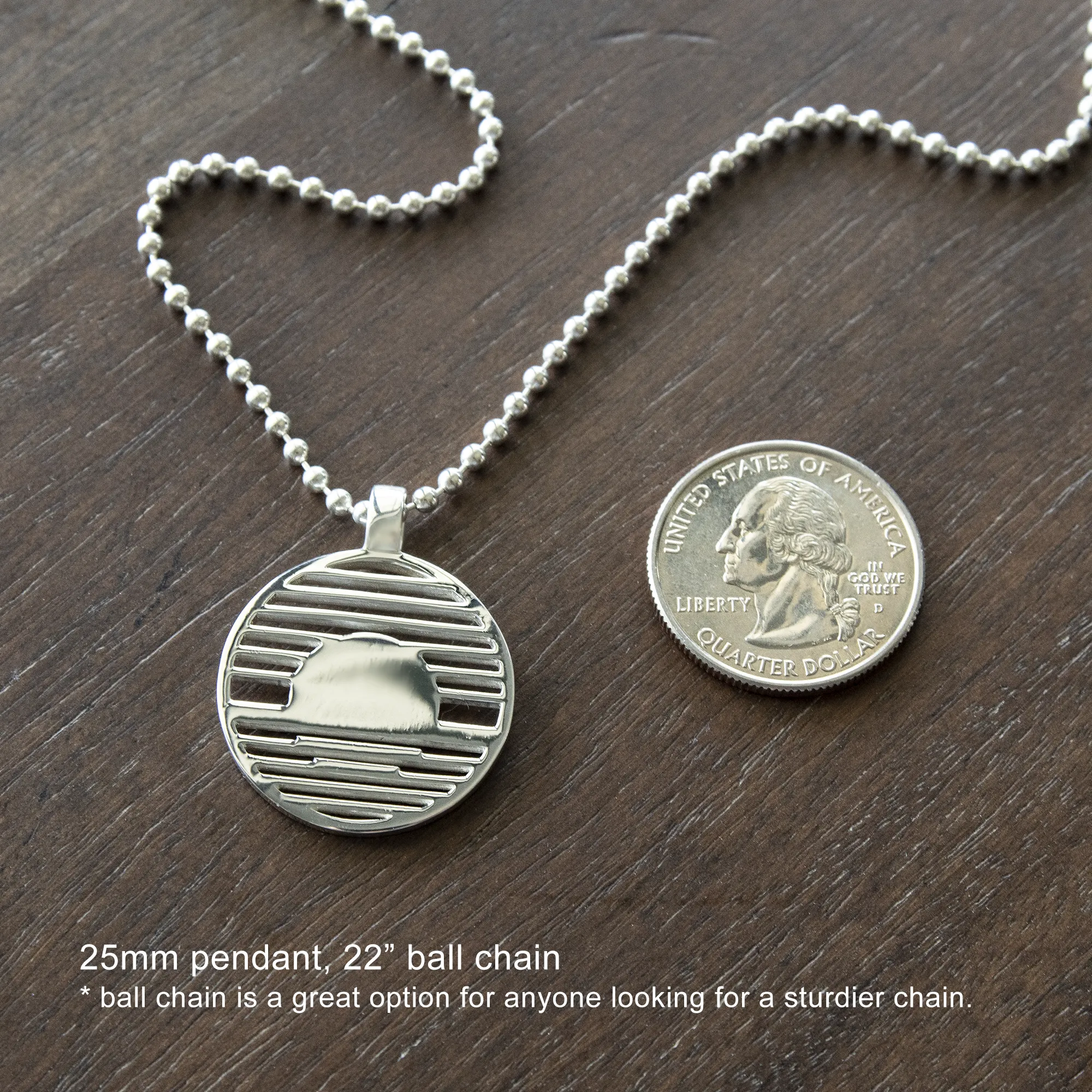 bravery 25mm necklace • one day at a time