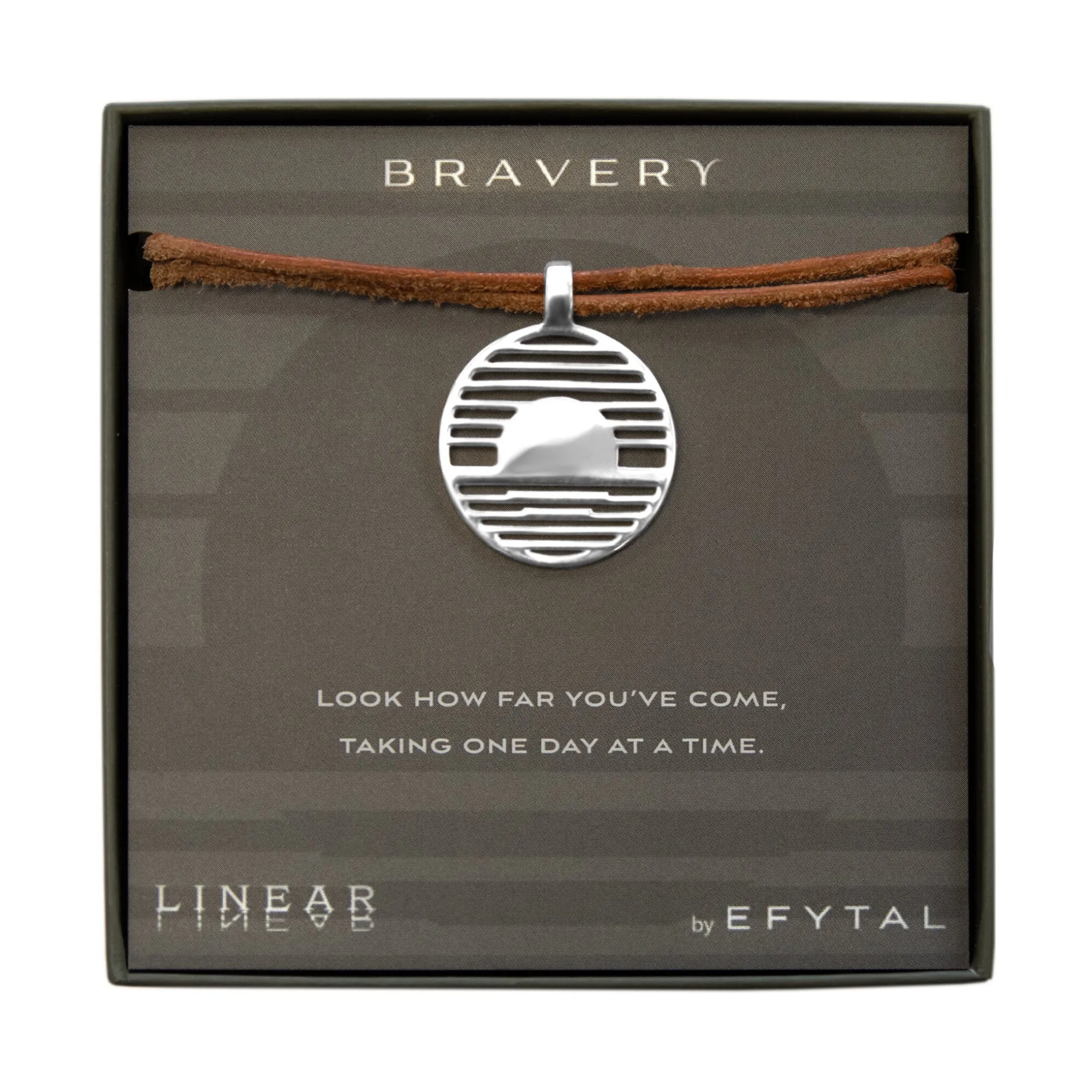 bravery 25mm necklace • one day at a time