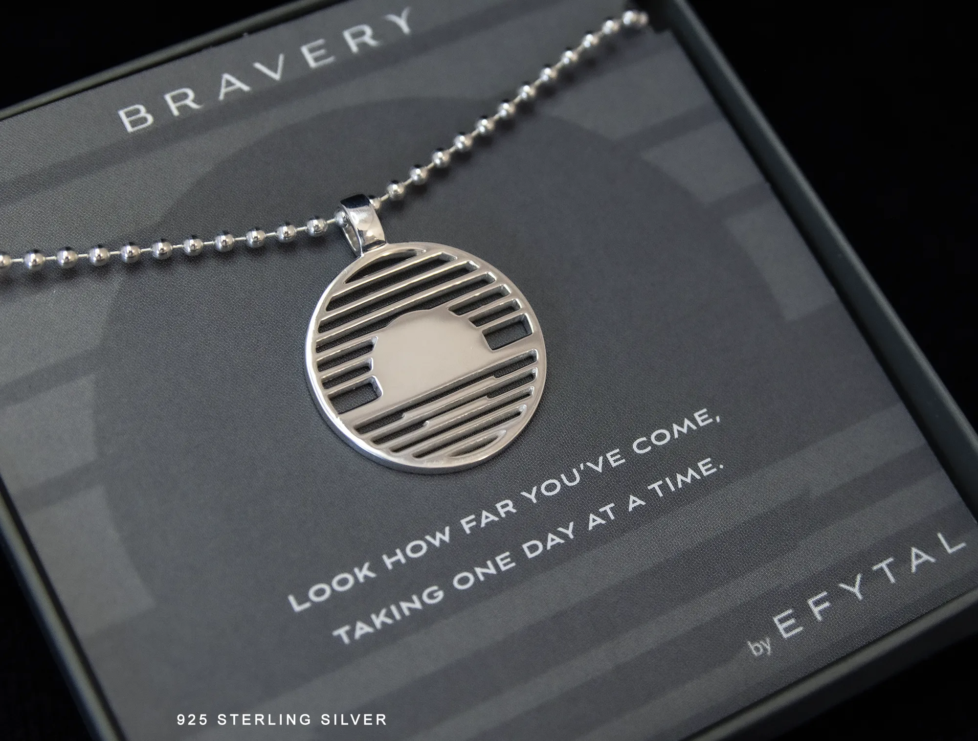 bravery 25mm necklace • one day at a time