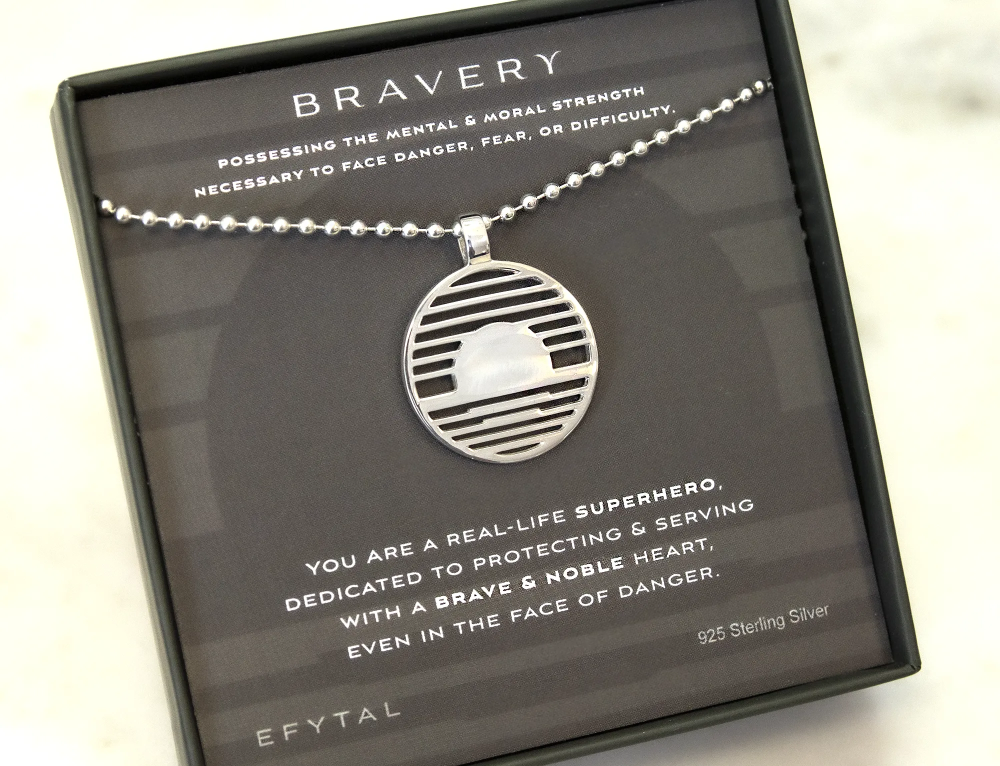 bravery 25mm necklace • real-life superhero